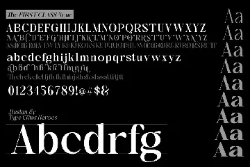 First Class - Luxury Serif font