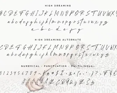 High Dreaming font