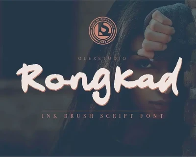 Rongkad - ink brush script font