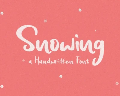 Snowing - Handwritten Font