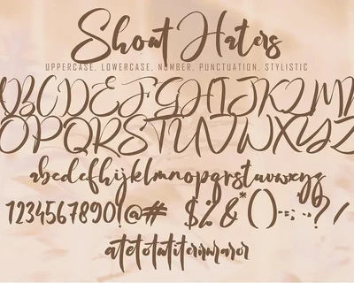 Shout Haters font