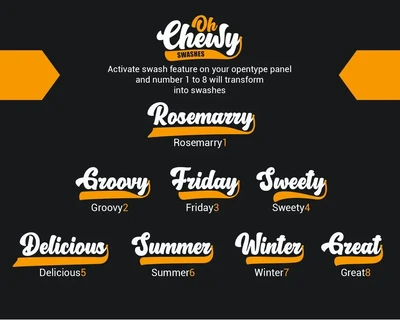 Oh Chewy - Sweet & Bold Script Font