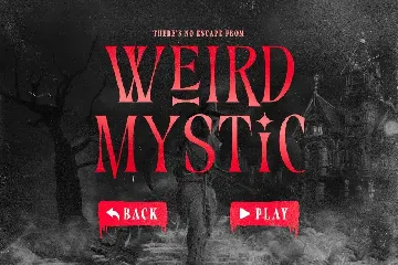 Mystery House - Horrific Serif font