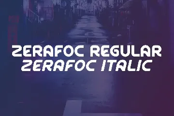 Zerafoc - Futuristic font