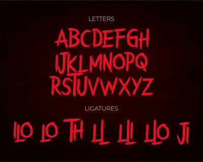 Milonet Horror Brush Font