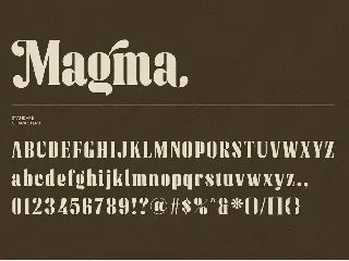 Magma font