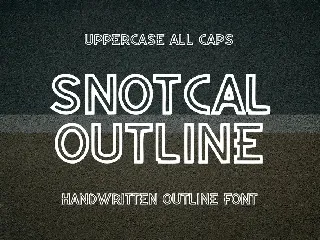 SnotcalOutline font