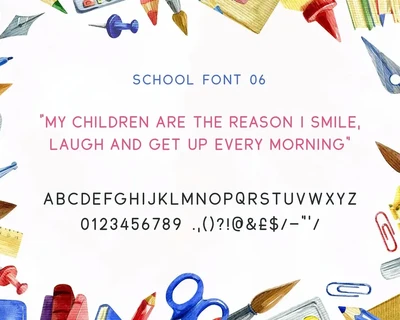 Back to School Font Collection