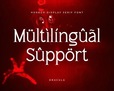 Dracula - Horror Display Serif Font