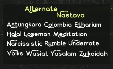 Nastova - Typeface Font