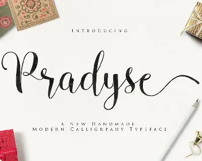 Pradyse Script font