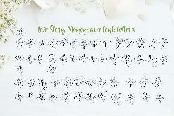 Love Story Monogram Font