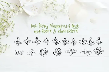 Love Story Monogram Font