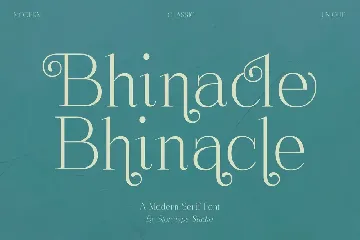 Bhinacle A Modern Serif Font