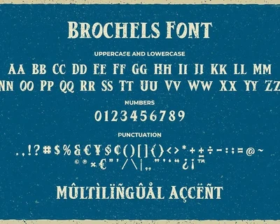 Brochels a Retro Vintage Serif Font