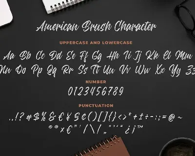 American Brush a Modern Brush Font