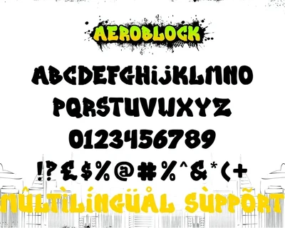 Aeroblock - Urban Graffiti Font