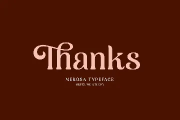 Merosa â€“ Display Typeface font