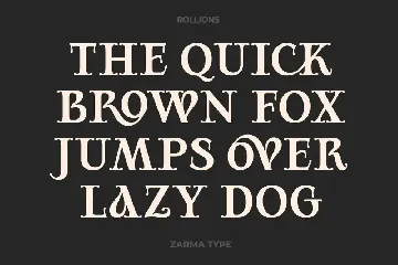 Rollions font