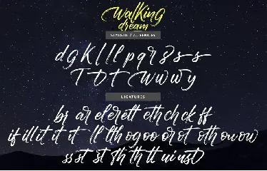 Walking Dream | A Handcrafted Drybrush Lettering font