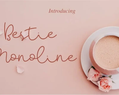 Bestie Monoline Script Font