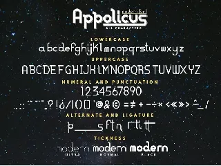 Appolicus - Bold, Regular, Ultra - Modern Font