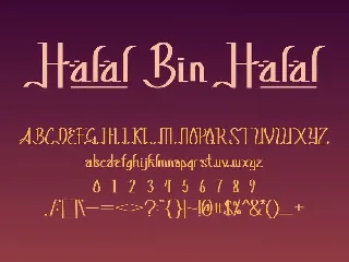 HalalBinHalal font