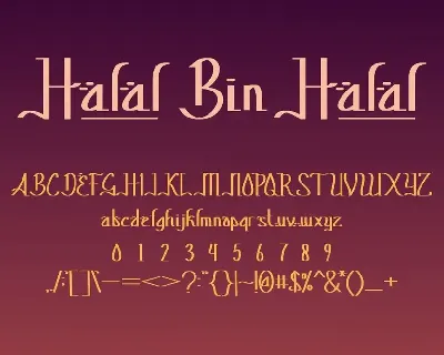 HalalBinHalal font