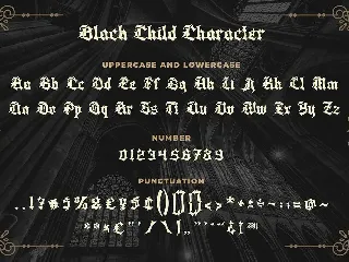 Black Child a Natural Blackletter Font
