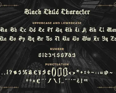 Black Child a Natural Blackletter Font