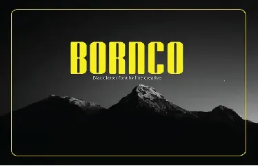 Bornco font