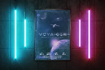 Stacker - Neon Sci-fi Futuristic font