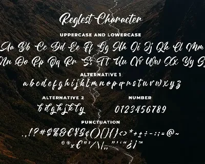 Reglest a Natural Handlettering Font