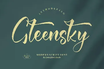 Gleensky Modern Script Font