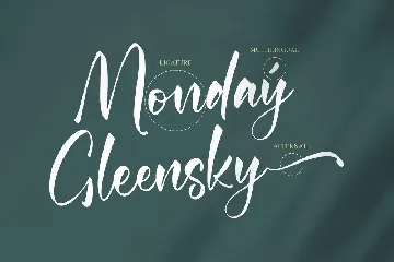 Gleensky Modern Script Font