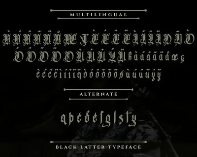 Glory Angel - Blackletter Type Font