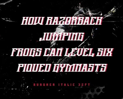 Burgher Esport Font