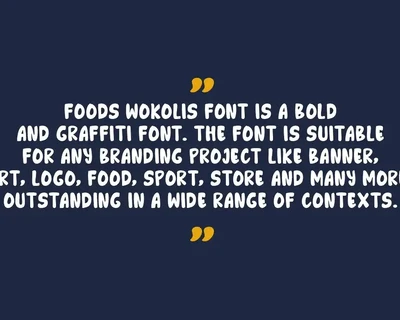 Foods Wokolis font
