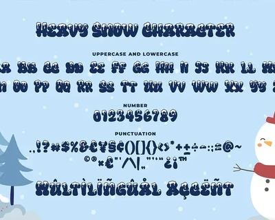Heavy Snow a Playful Winter Font
