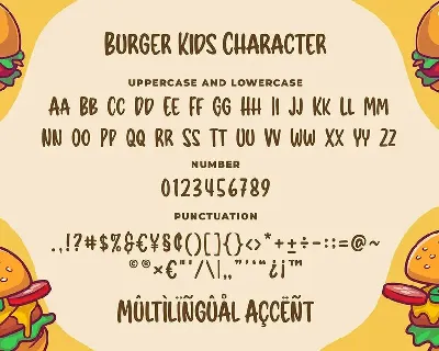 Burger Kids a Delicious Kids Font