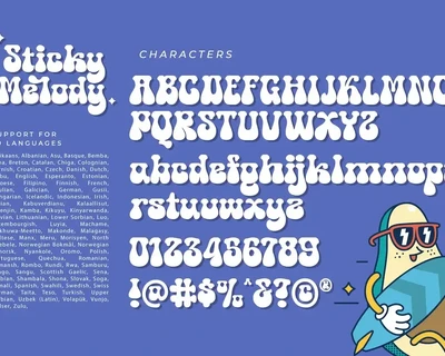 Sticky Melody font