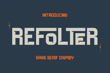 Refolter Sans Serif Display Font LS