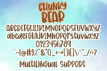 Chunky Bear - Handwritten Font