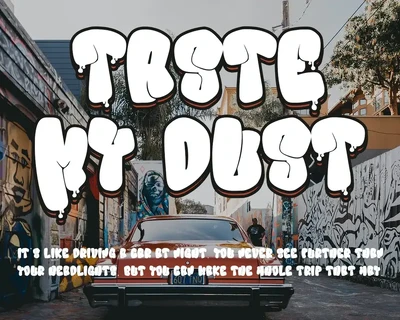 Bubble Paint Graffiti Display Font
