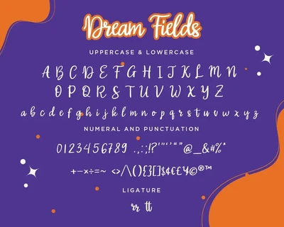 Dream Fields - Handwritten Script fonts
