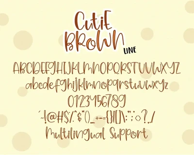 Cutie Brown Crafty Font