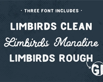 Limbirds Handwritten Script Font Duo
