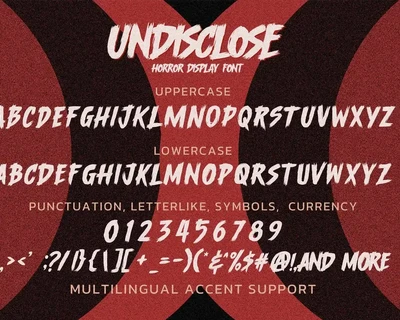 UNDISCLOSE - Horror Display Font