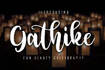 Gathike Fun Beauty Calligraphy font