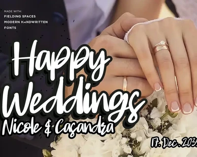 Fielding Spaces- Handwritten Script fonts